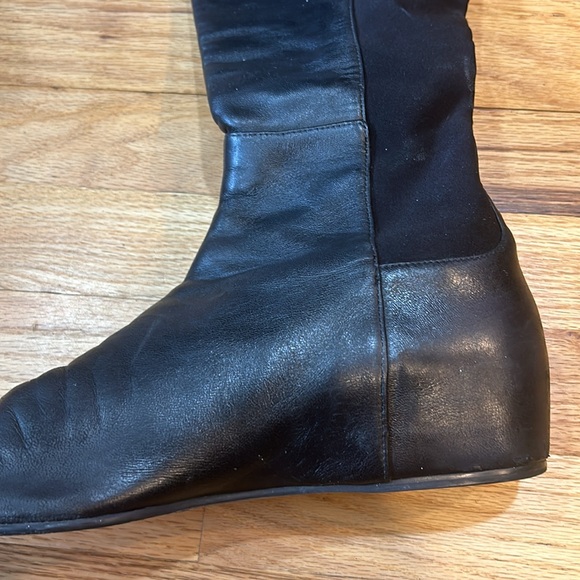 Stuart weitzman black leather wedge boot - Picture 13 of 15